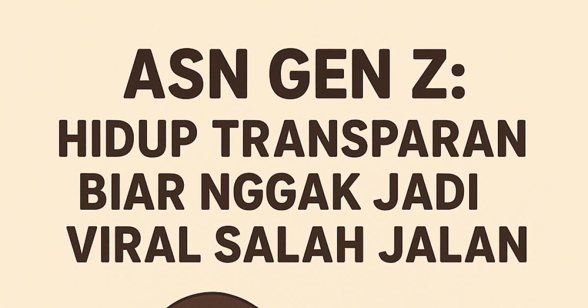 Gambar sampul ASN Gen Z: Hidup Transparan Biar Nggak Jadi Viral Salah Jalan